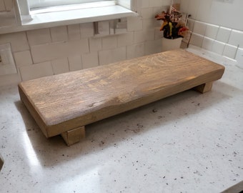 40cm Modern rustic live edge shelf kitchen bathroom riser