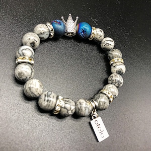 Picasso Jasper bracelet, Picasso Stone bracelet, Jasper bracelet, Men&#39;s bracelet, Women&#39;s bracelet, Gift for men, Gift for women