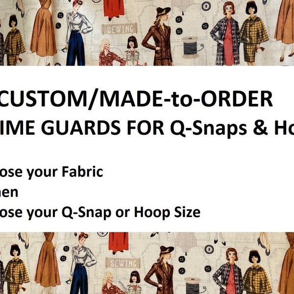 Protectores antisuciedad con temática de costura y aros Q-Snaps