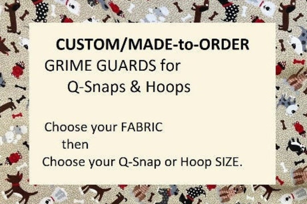 PAW PRINT Grime Guards for Qsnaps AND Hoops Etsy