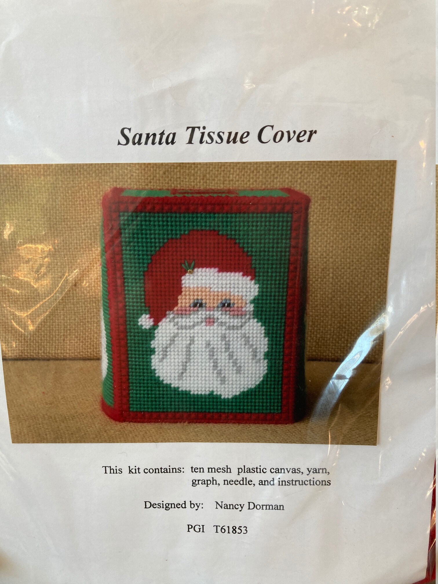 SANTA Tissue Box Cover KIT Etsy UK