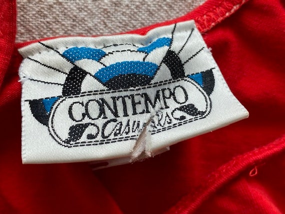 Vintage 1980s Contempo Casuals Red Monokini Size … - image 5