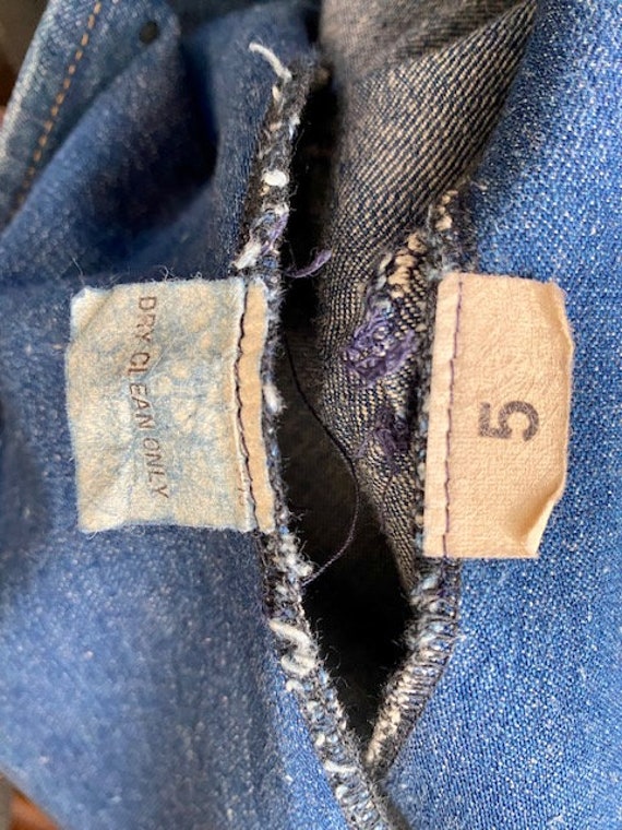 Saucy Vintage 70's Denim Ladies Landlubber Denim … - image 9