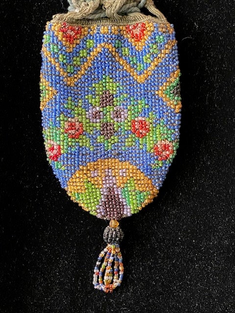 Victorian Early 1900's Floral Beaded Small Reticule Handbag Germany - Etsy