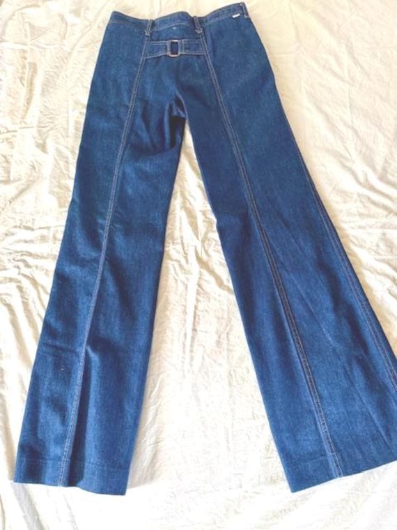 RARE Vintage 1970s Levis Panatela High Waisted Buckle Back Denim 