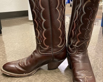 VINTAGE TONY LAMA Women's Cowboy Boots Size 6 1/2 B