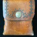 Vintage Buffalo Buckled Belt| 70s Leather Safari Western Tribal Tooled Boho Accessory