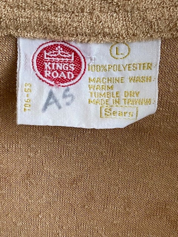Vintage 1970's Kings Road by Sears Terrycloth Shi… - image 6