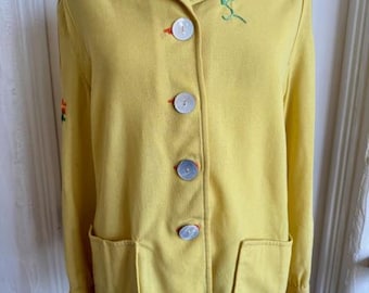 RARE Vintage Pendleton Yellow Embroidered 49er Jacket Size M