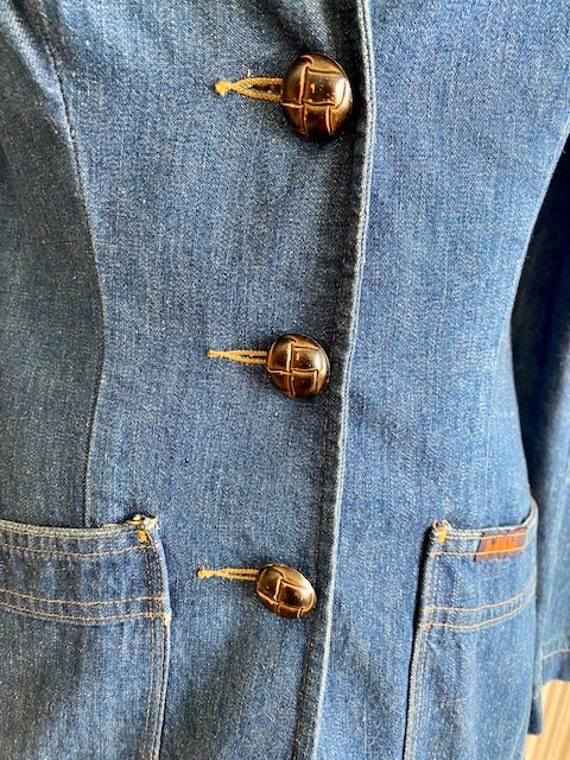 Saucy Vintage 70's Denim Ladies Landlubber Denim … - image 4