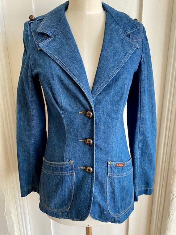 Saucy Vintage 70's Denim Ladies Landlubber Denim … - image 2