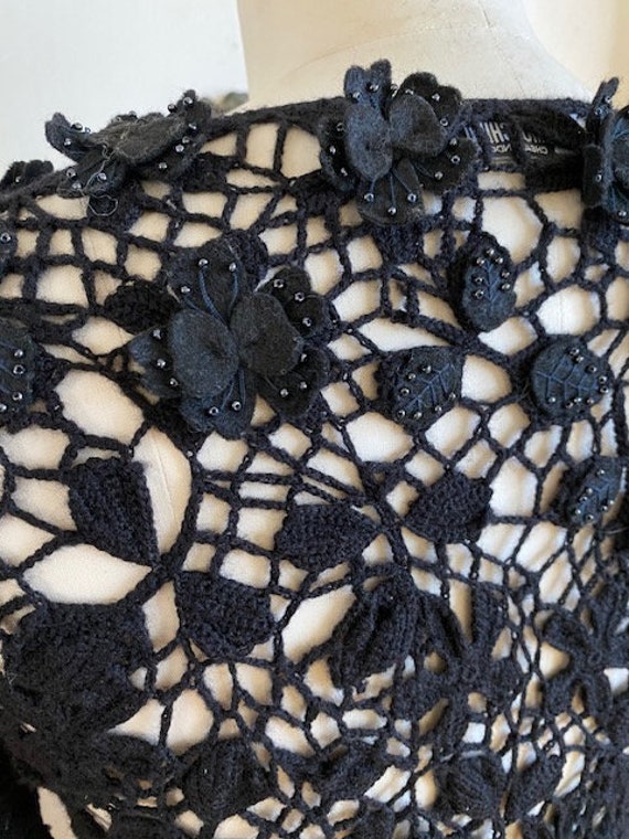 MARION Vintage CROCHET LACE TOP ブラック MARION Vintage CROCHET LACE TOP ブラック