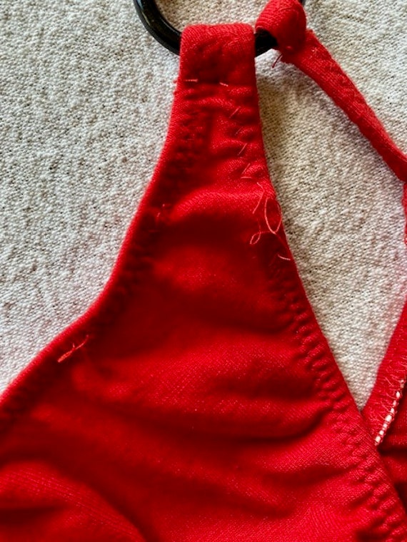 Vintage 1980s Contempo Casuals Red Monokini Size … - image 7