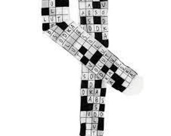 Calze vintage 1992 Absolut Vodka Crossword Holiday coscia alta NUOVE nella confezione - progettate da Christian Francis Roth