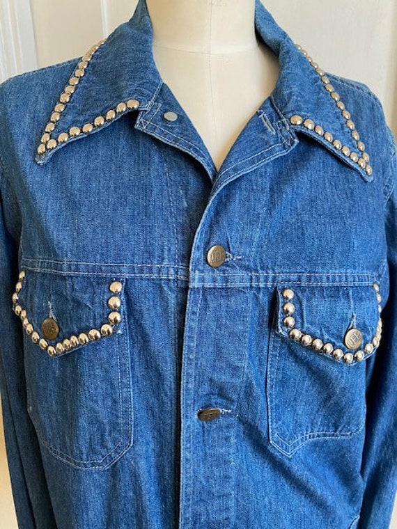 Vintage 70's Lee Denim Made in USA Jacket With Si… - image 7