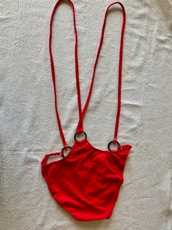 Vintage 1980s Contempo Casuals Red Monokini Size … - image 3