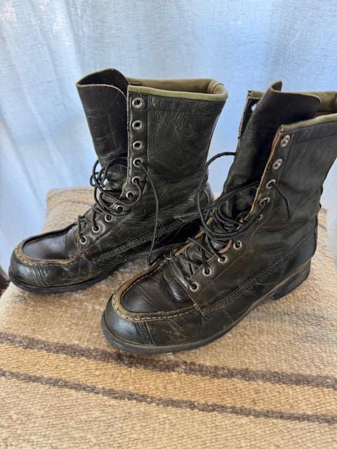 Vintage Rare USA Browning Moc Toe Safety Hunting Work Boots Size 10.5 Vintage Rare USA Browning Moc Toe Safety Hunting Work Boots  main image 3