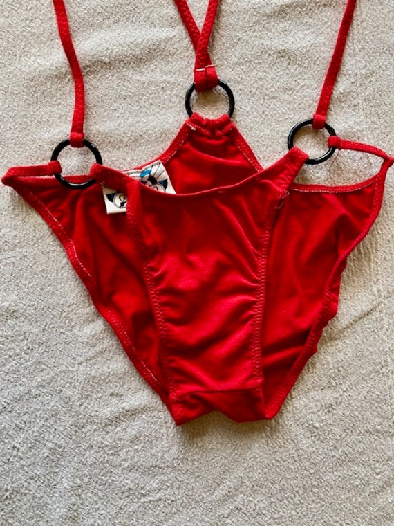 Vintage 1980s Contempo Casuals Red Monokini Size … - image 6