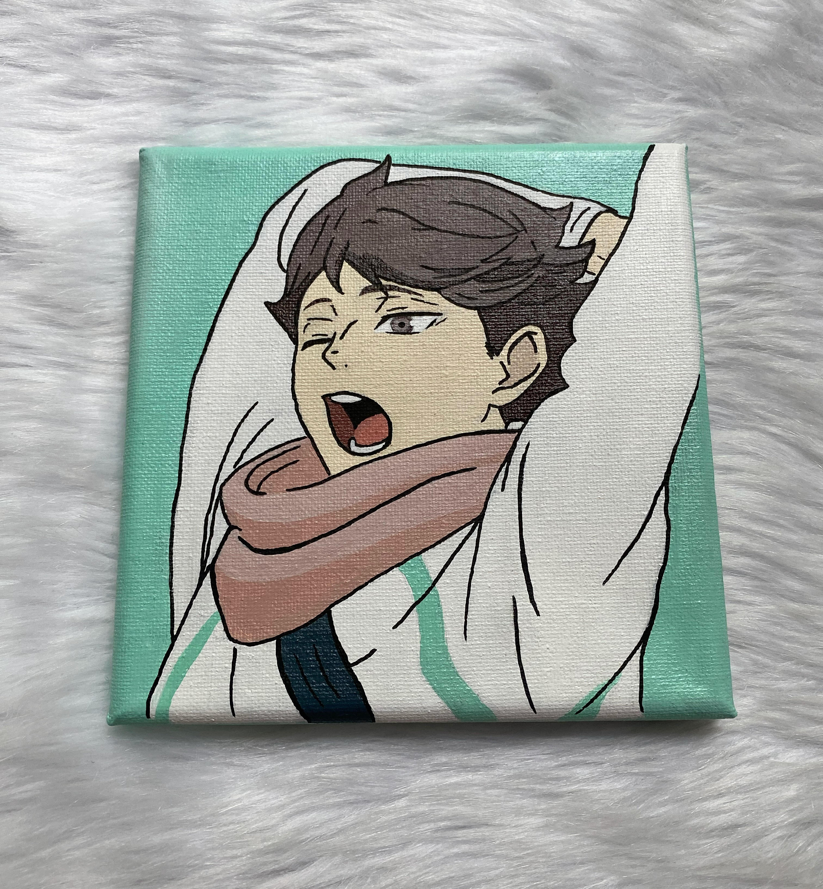 Acrylic Anime Painting Haikyu Oikawa Tooru Canvas  Etsy