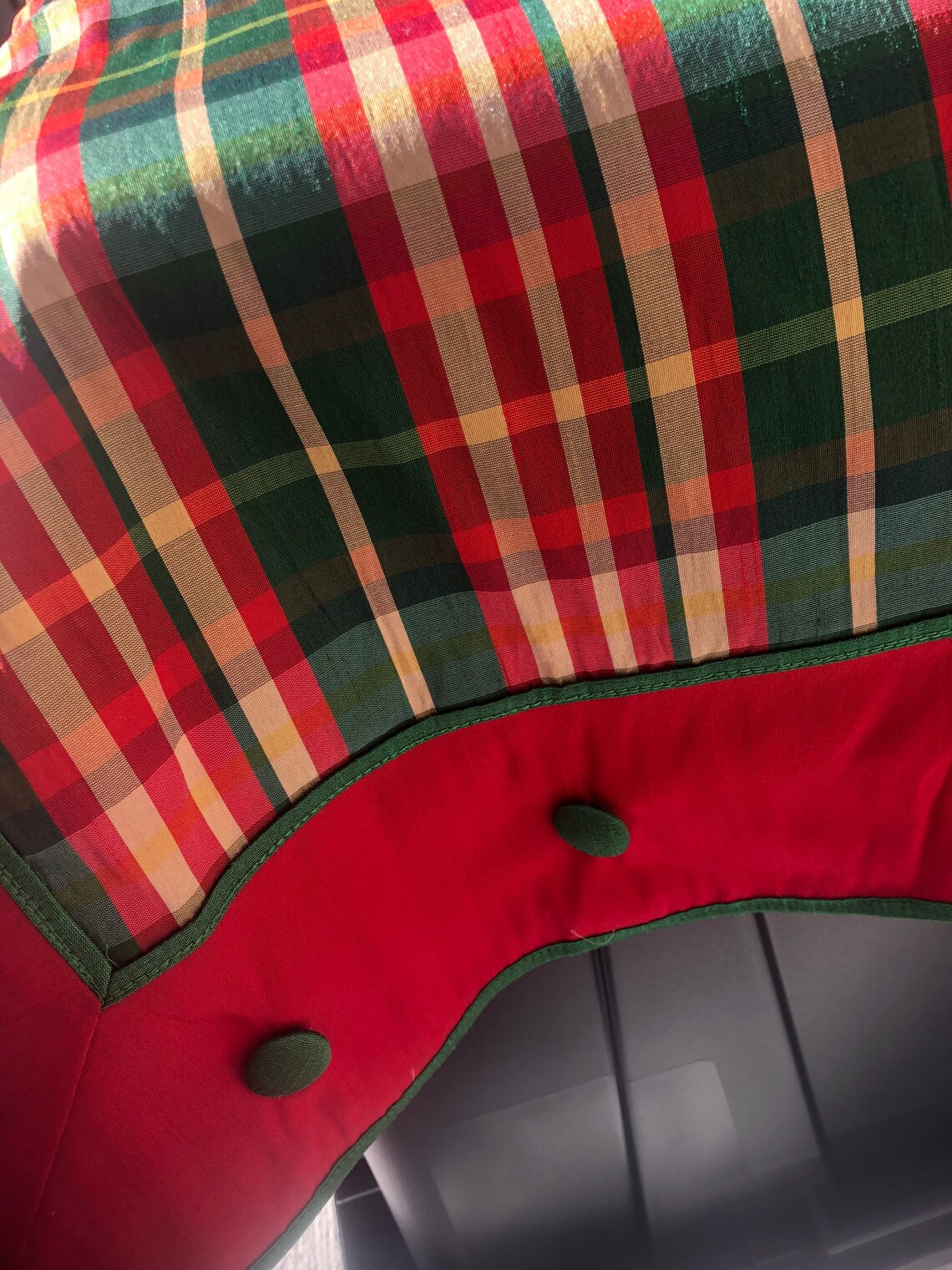 Belle nappe/topper de Noël dans le rouge et le vert et lor | Etsy