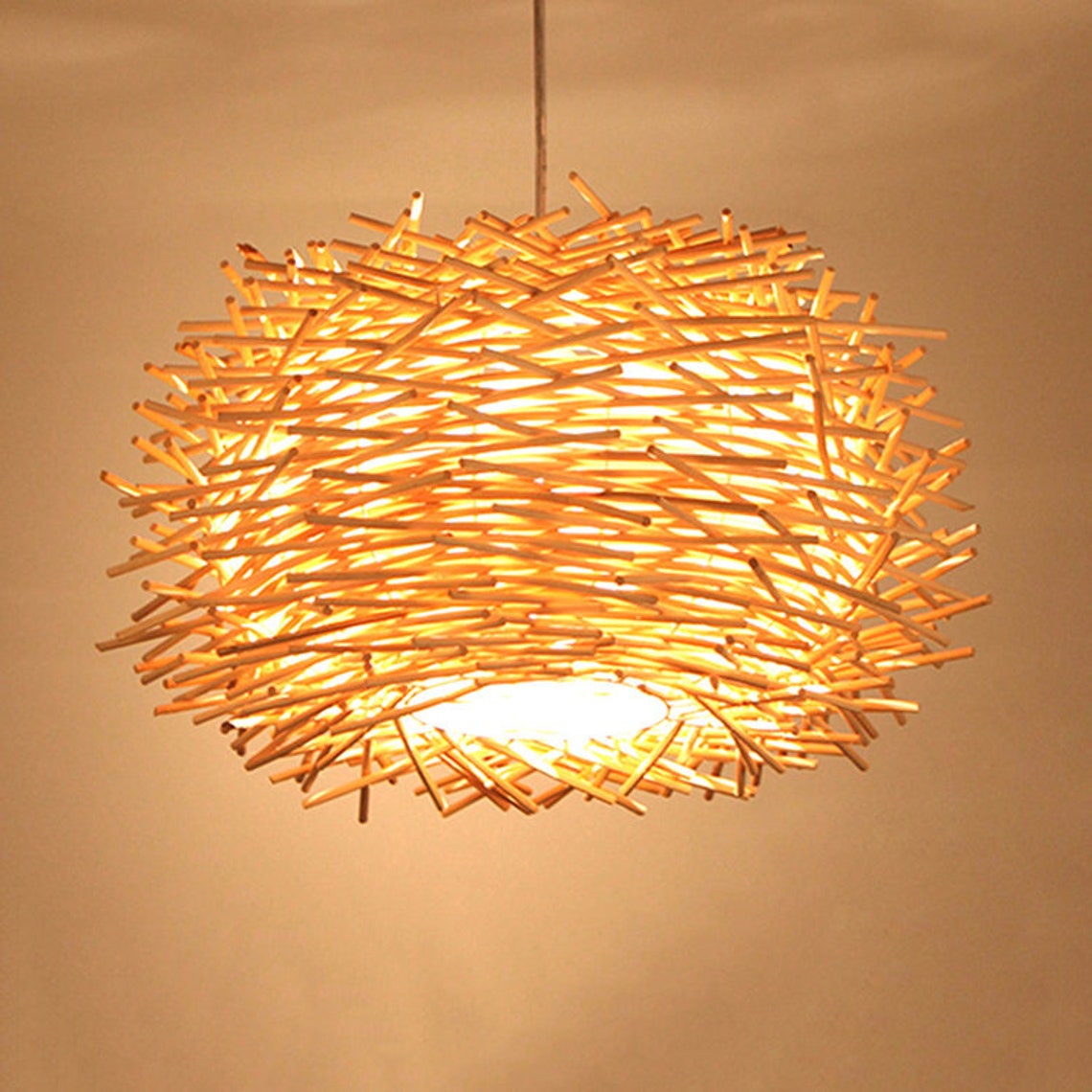 Bamboo Shades Modern Pendant Hanging Lamp Covers Lamp Shades Etsy