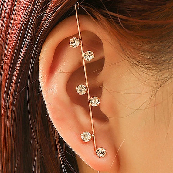 Ear crawler hook earrings deals