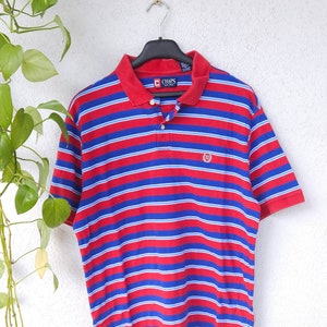 Vintage Chaps T-Shirt Polo Shirt Stripes Polo Shirt Size XL Shirt Polo retro 80s 90s