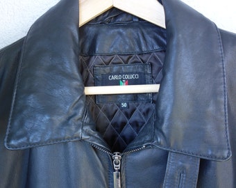 Jacket Damen Lederjacke Carlo Colucci Vintage Carlo Colucci