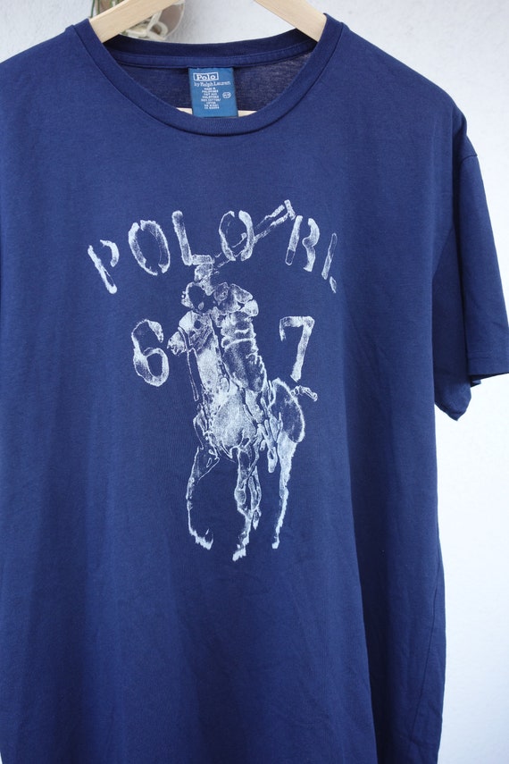 Vintage graphic Polo Ralph Lauren T-shirt with pr… - image 3