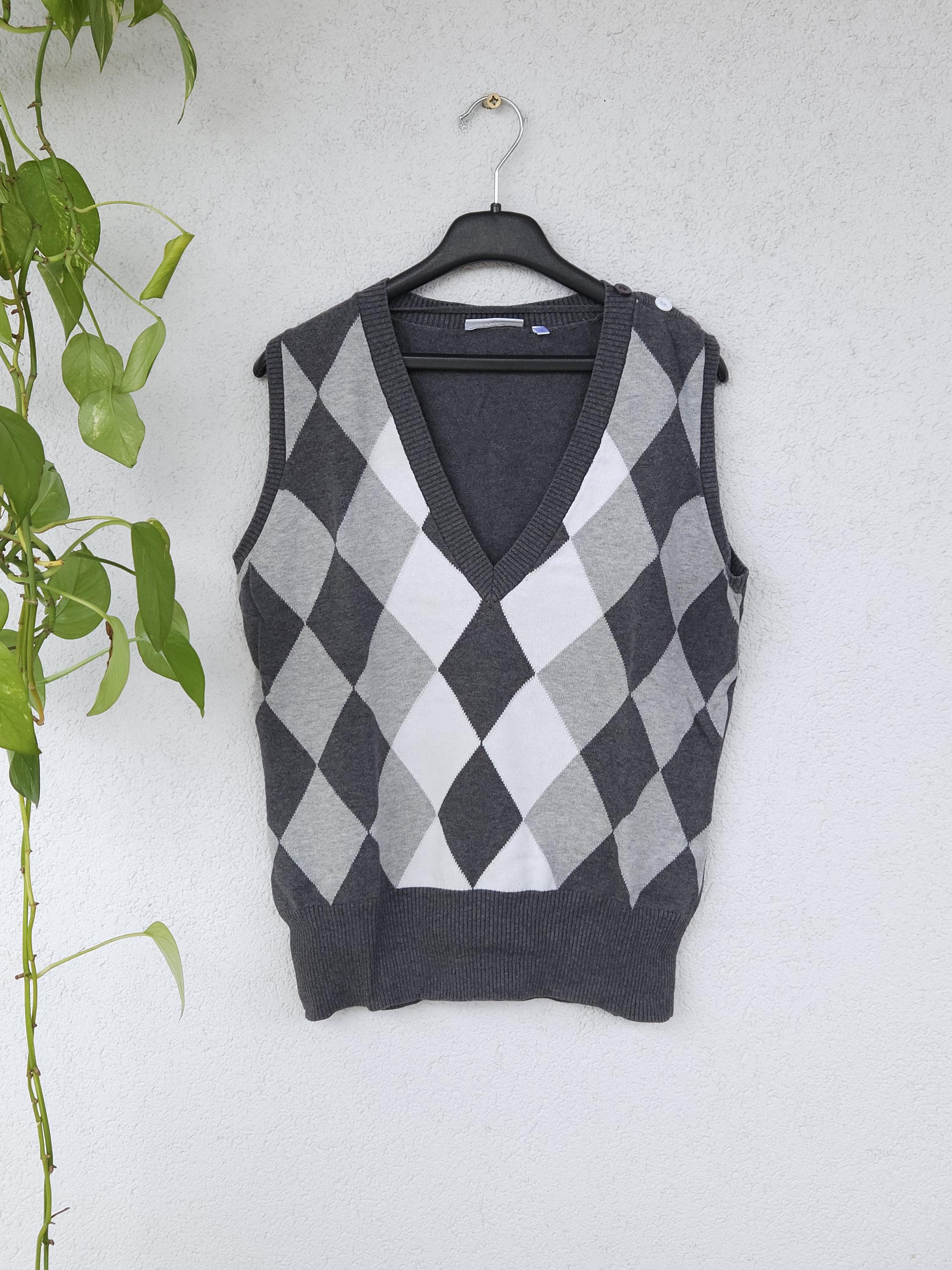 Pull Sans Manches Col V Femme - Cachemire Tricoté | Style Coréen | Taille M - Gris