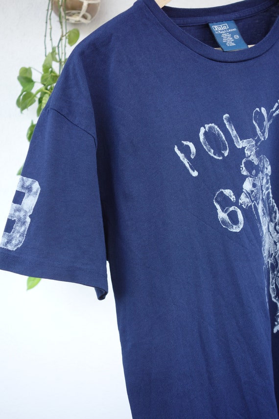 Vintage graphic Polo Ralph Lauren T-shirt with pr… - image 7