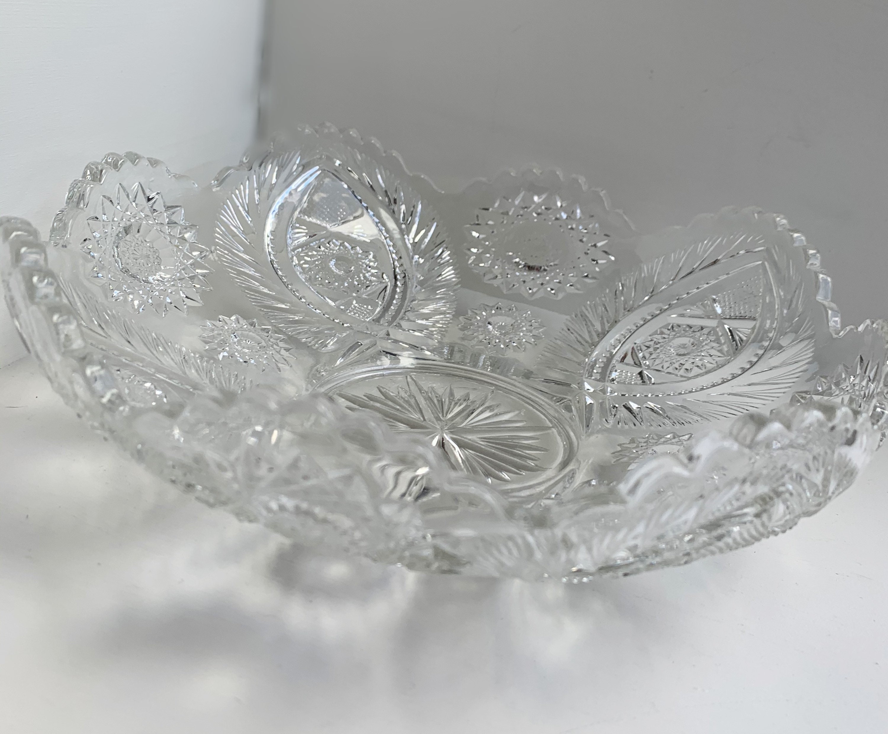 Vintage Glass Serving Bowl Etsy