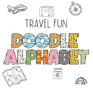 DOODLE LETTERS - Reisespaß - unbegrenzte kommerzielle Nutzung