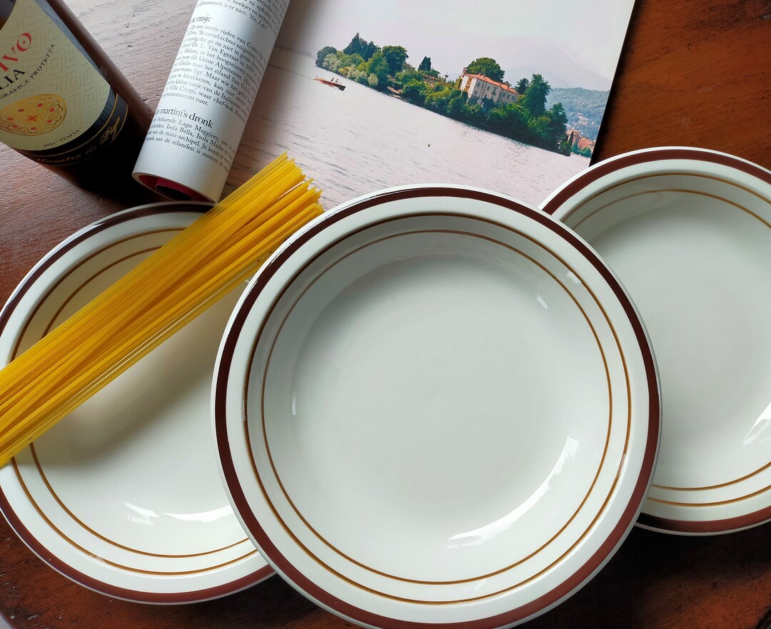 Vintage Italian Pasta Bowl Ceramica Quadrifoglio Made in Italy 1980s