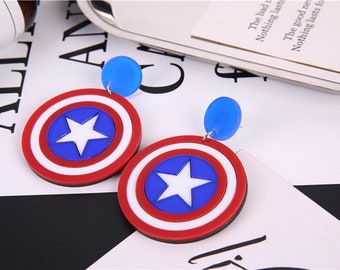 America Star Red Colgantes Pendientes