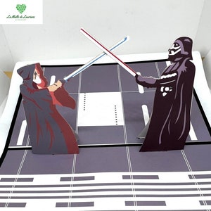 Cartão Pop-up 3D STAR WARS - Jogo - Jogos - Aniversário SW02 imagem 2