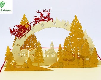Cartes 3d Noel Etsy