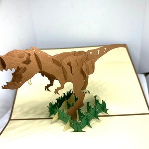 Carte pop-up dinosaure - ANIMAL- garçon- Anniversaire image 4