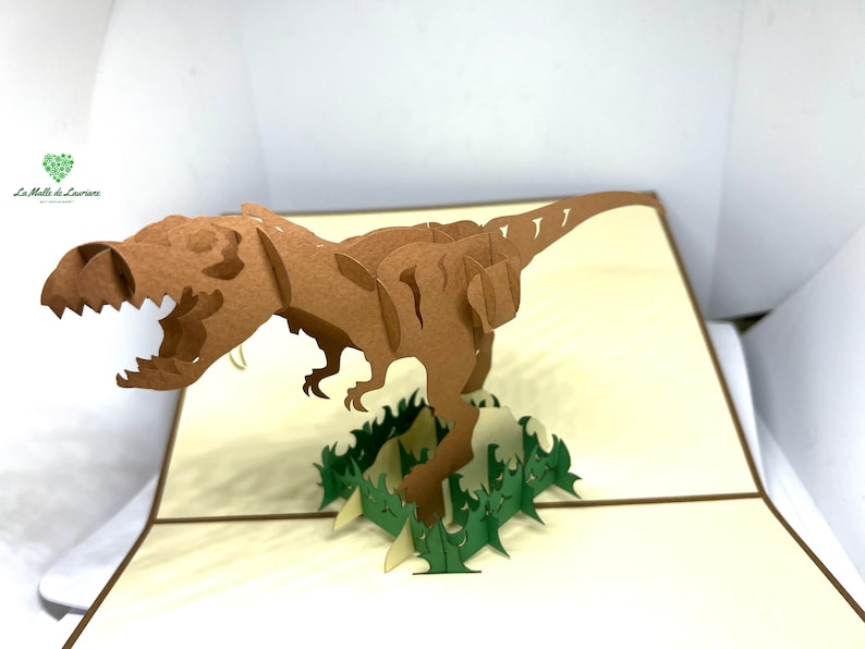 Carte pop-up dinosaure - ANIMAL- garçon- Anniversaire image 4