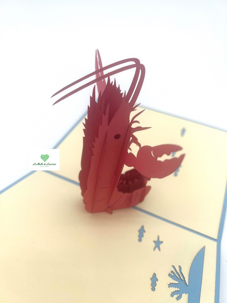 Carte pop-up 3D - Anniversaire - Happy Birthday -HOMARD image 1
