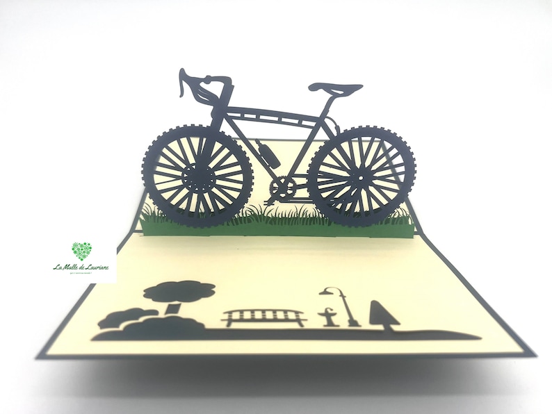 Carte pop-up 3D - Anniversaire - Happy Birthday - VELO - VTT image 1