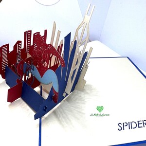 Carte pop-up 3D Spiderman - Game - Jeux - Anniversaire SM01 Spider-Man image 6