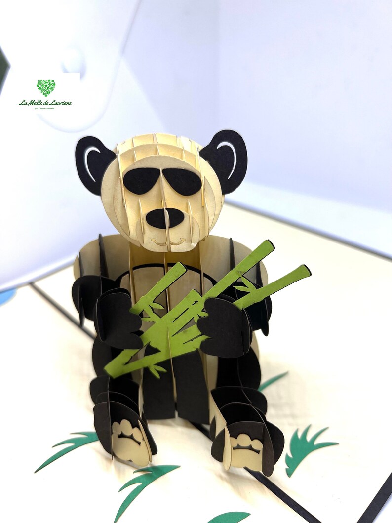 Carte pop-up PANDA - ANIMAL- ZOO - Anniversaire image 4