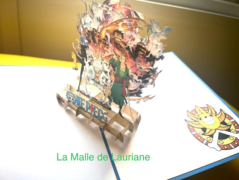Carte pop-up 3D One Pièce - Manga - Game - Jeux - Anniversaire image 1