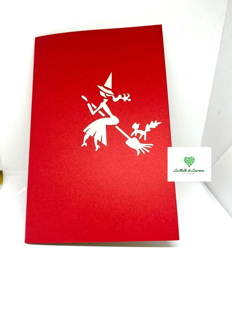Carte pop-up 3D - Anniversaire - Happy Birthday Halloween - Sorcière HW01 画像 3