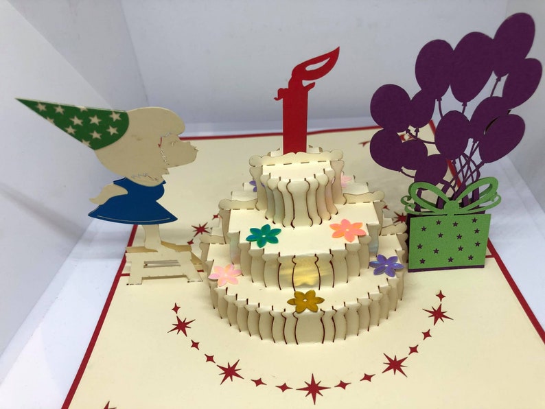 Carte pop-up 3D - Anniversaire - Happy Birthday SN02 画像 1