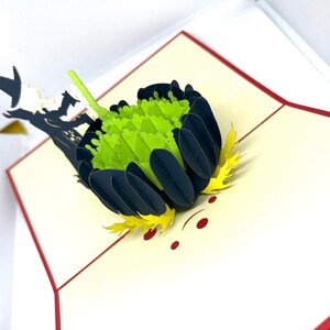 Carte pop-up 3D - Anniversaire - Happy Birthday Halloween - Sorcière HW01 画像 4