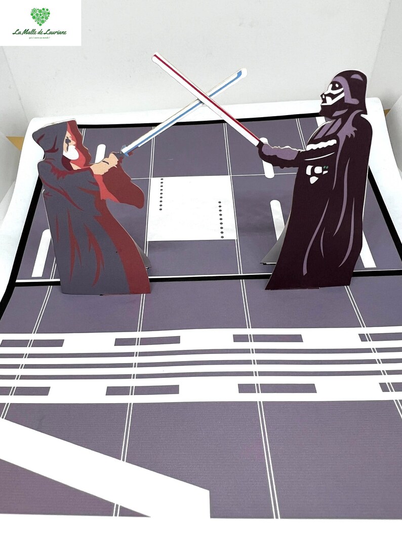 Cartão Pop-up 3D STAR WARS - Jogo - Jogos - Aniversário SW02 imagem 2