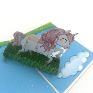 3D pop-up card - Birthday - Happy Birthday - UNICORN image 3