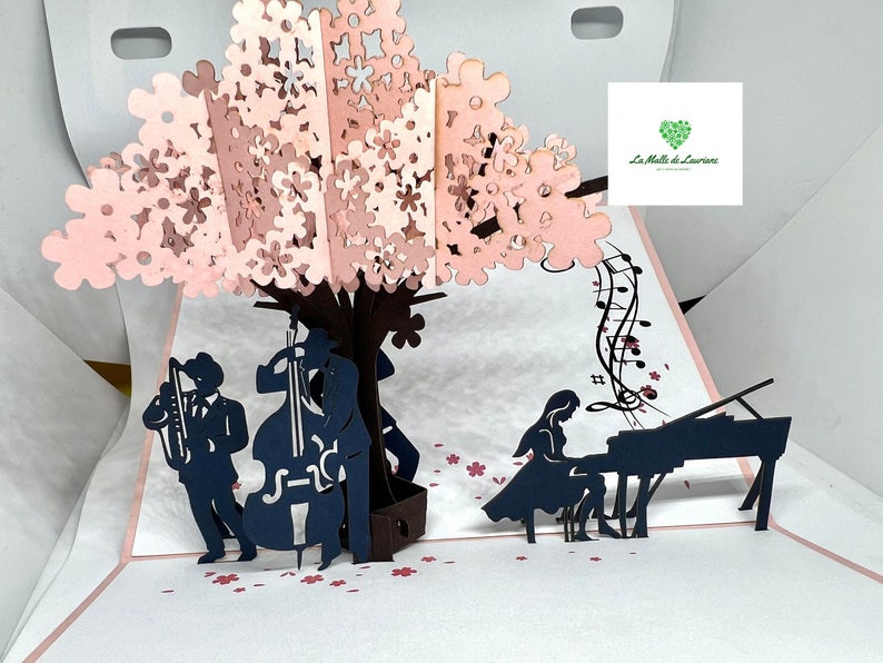 Carte pop-up 3D - Musique show - Fête de musique - Concert MS02 画像 1
